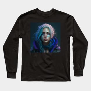 lightning Cyberpunk girl Long Sleeve T-Shirt